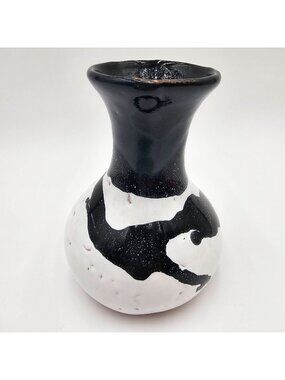 Barro De Sac Chich Handcrafted Mexican Ceramic Artisan Vase Unique Glazed Finish